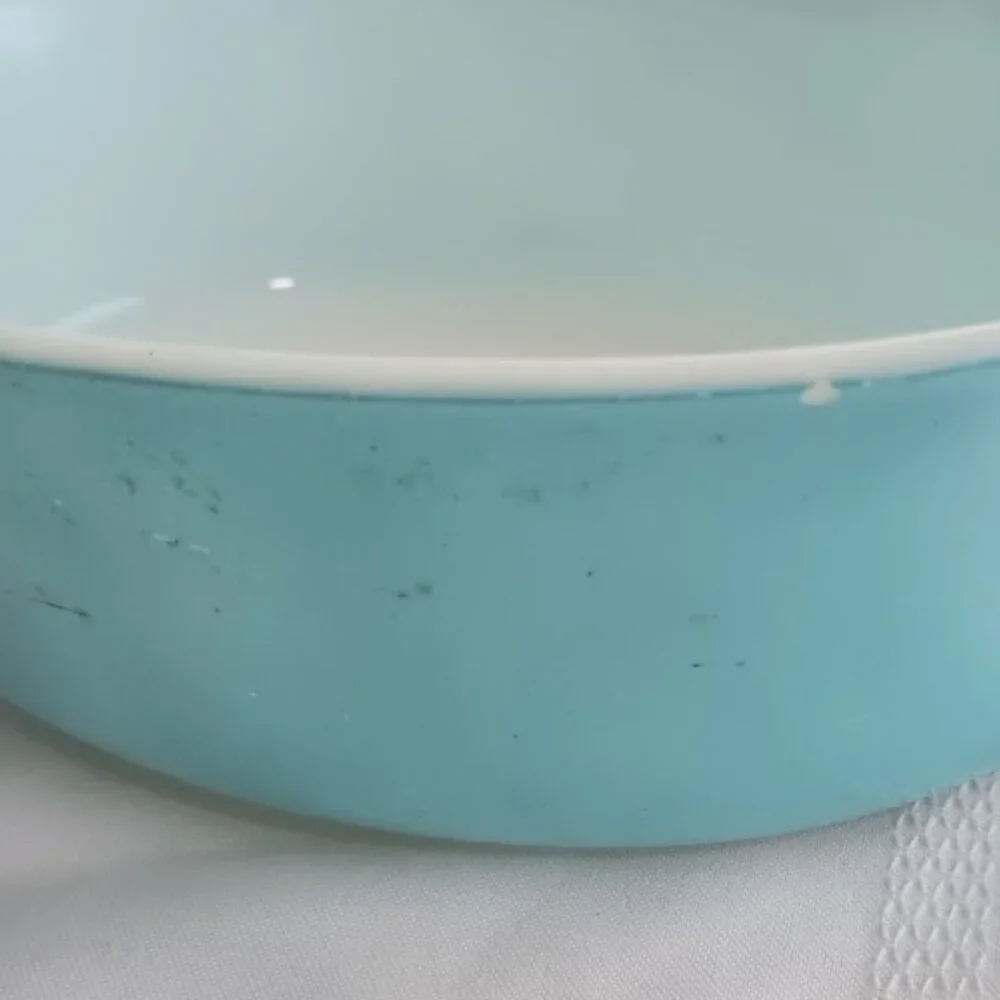 Vintage PYREX Oval Casserole Dish Blue No. 043, 1 1/2 Quart, No Lid, Made in USA